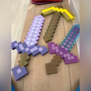 Three Minecraft swords good condition